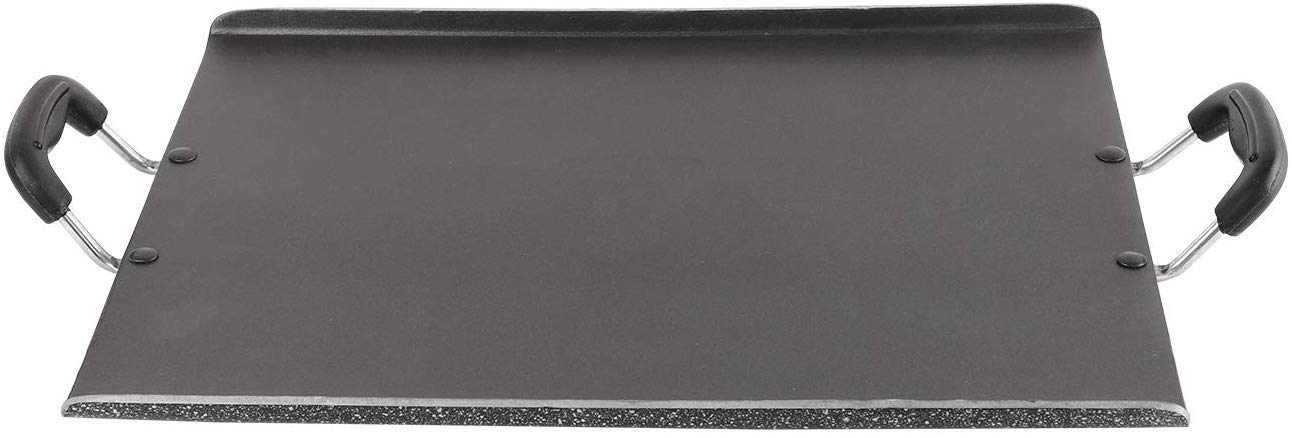 Cello Non Stick Square Patri Tawa Aluminium Hammertone, Black